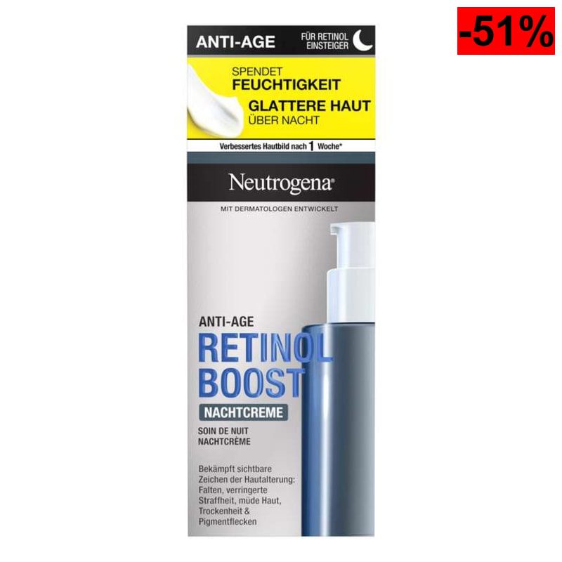 Neutrogena Retinol Boost Crema de noche Facial 50 ml - oferta Amazon