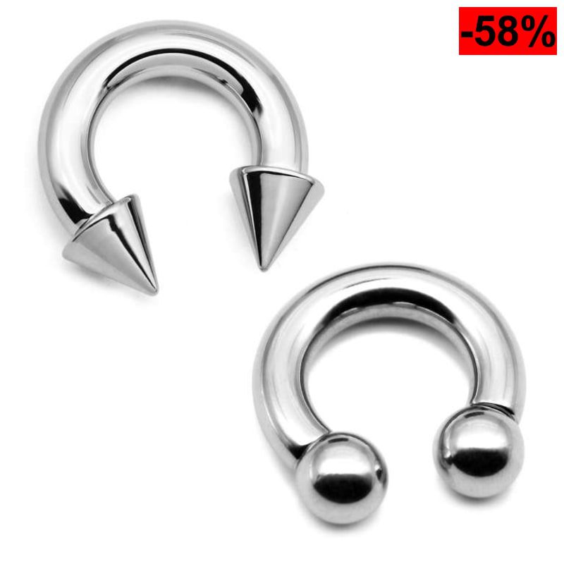 2Pcs PA Anillo Herradura Circular Barbell 316L Acero quirúrgico Internamente roscado Piercing joyería del Cuerpo (2-6mm) - oferta Amazon