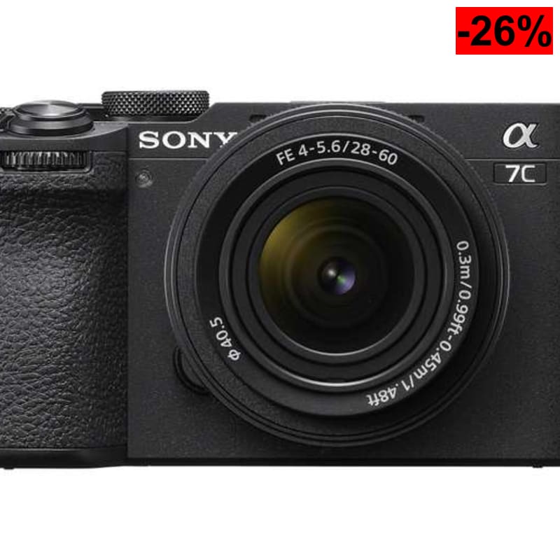 Cámara Full-Frame Sony Alpha 7C II Kit (33 MP, IA, 4K) + Objetivo Compacto 28-60 mm SEL2860 - oferta Amazon