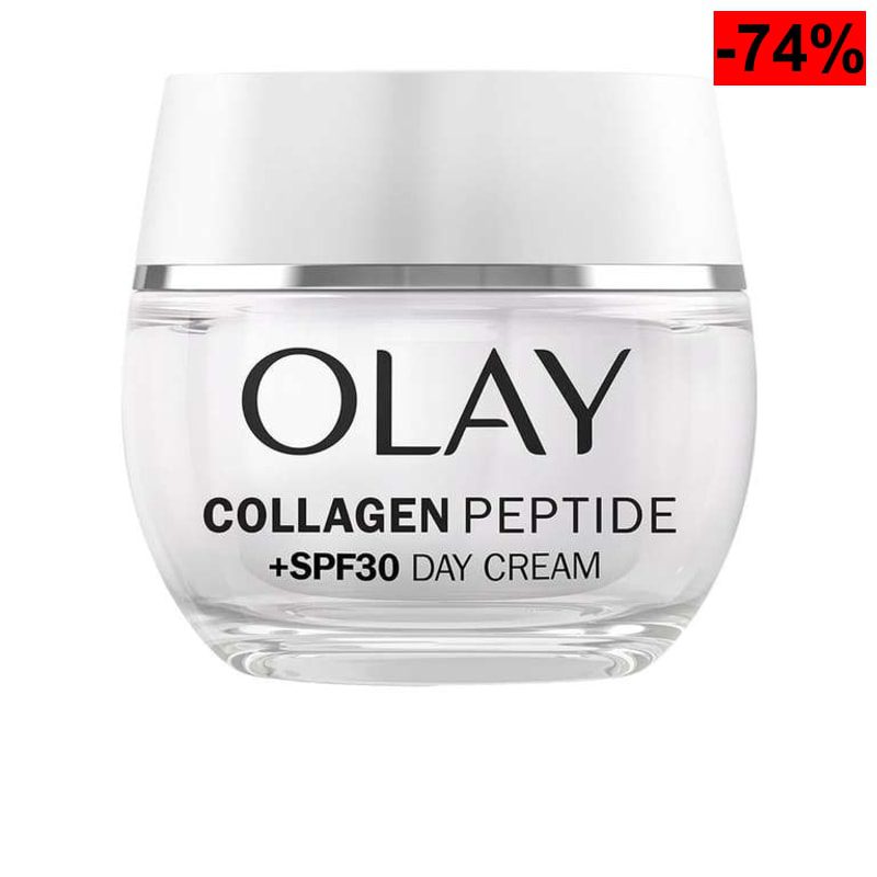 Olay Collagen Peptide Crema de Día Hidratante Facial SPF 30, Con Niacinamida Cuidado de la Piel Well-aging Fortalece, Restaura, Hidrata,50ml - oferta Amazon