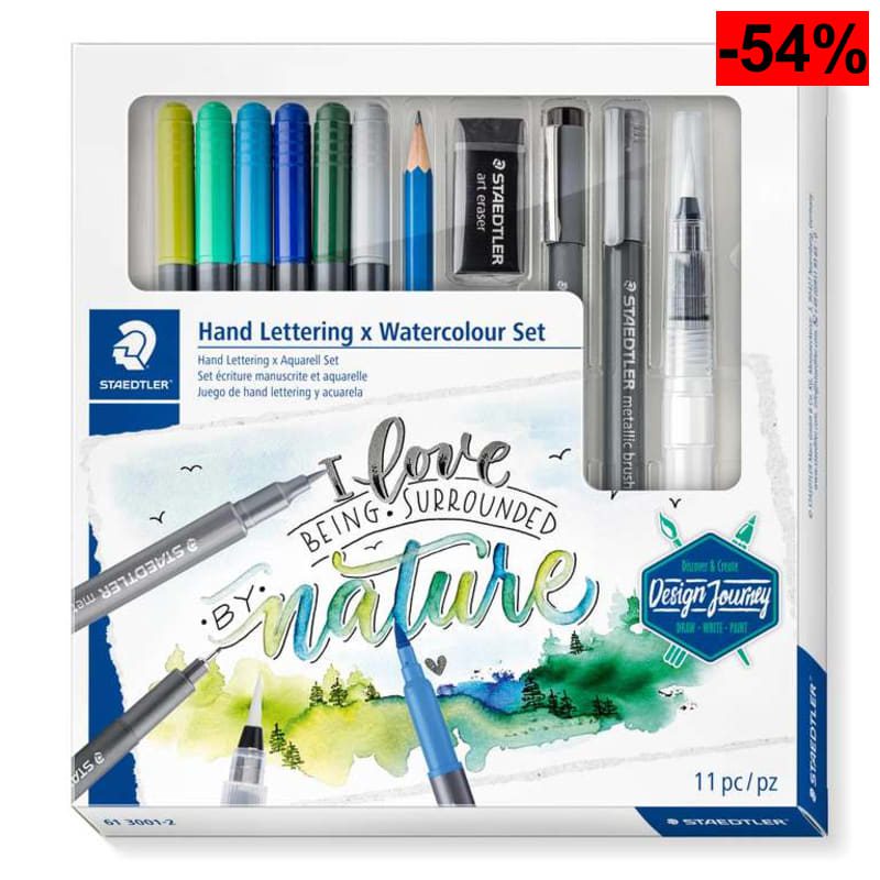 STAEDTLER 61 3001-2 Design Journey Juego de Hand Lettering y Acuarelas - oferta Amazon