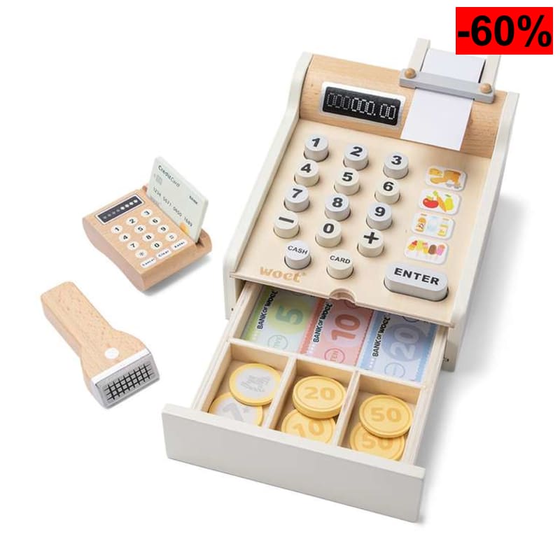 Woet Caja Registradora de Juguete de Madera (Reacondicionado - Como Nuevo) - oferta Amazon