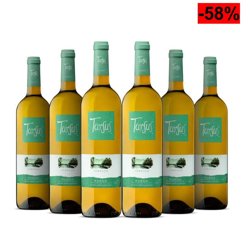 221° - 6 Botellas Vino Blanco Tarsus Verdejo - oferta Amazon