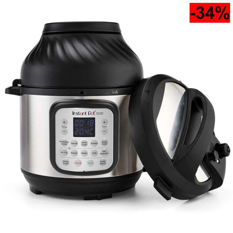 Olla a Presión Multiusos 11 en 1 Instant Pot Duo Crisp + Air 11 (freidora de aire, cocción lenta, etc), 5.7 l de capacidad - oferta Amazon