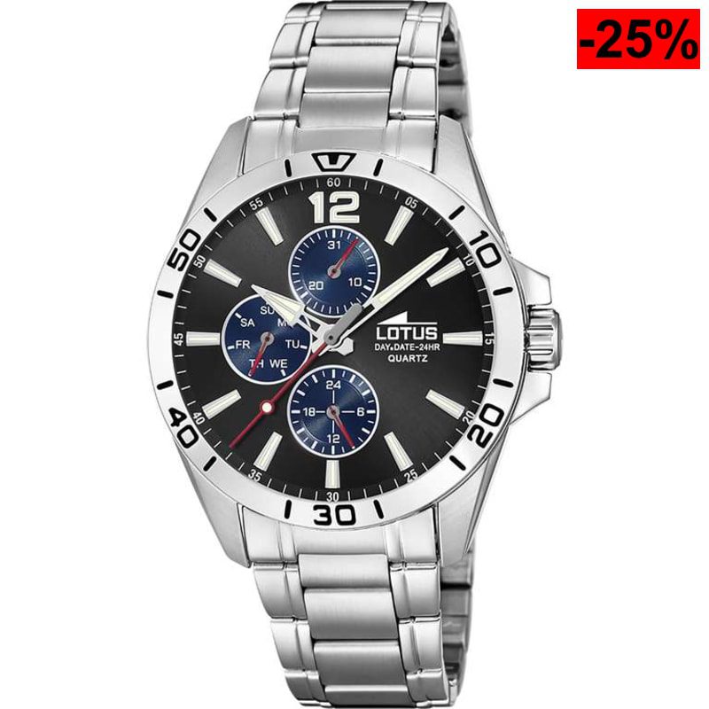 LOTUS Reloj Hombre Analógico de Acero Inoxidable - oferta Amazon