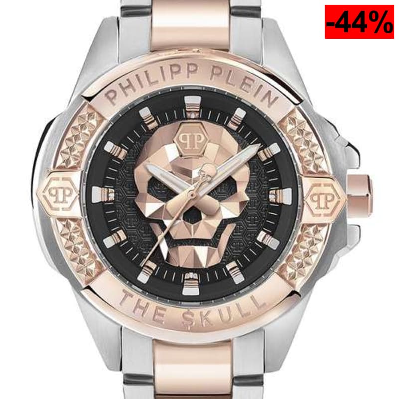 Philipp Plein The $Kull Reloj analógico de Cuarzo para Hombre, Acero Inoxidable - oferta Amazon