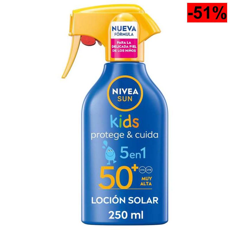 2 x NIVEA SUN Protege & Cuida Kids - Spray FP50+ - oferta Amazon