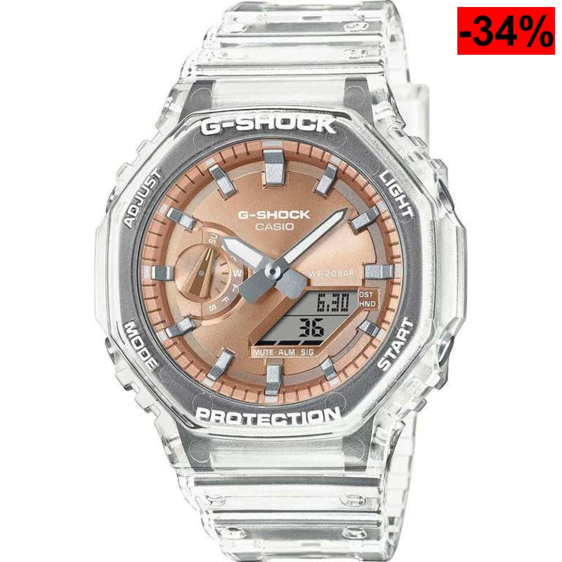 Reloj Casio G-Shock (bisel octogonal de resina transparente) - oferta Amazon
