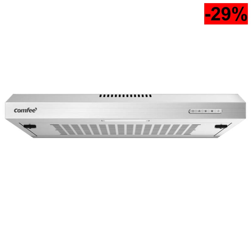 COMFEE' SLIF17SS-60 LED, Campana Extractora Bajo Encimera de 60 cm, 200 m³/h 2 Modos de Extracción - 3 Niveles de Velocidad Acero Inoxidable - oferta Amazon