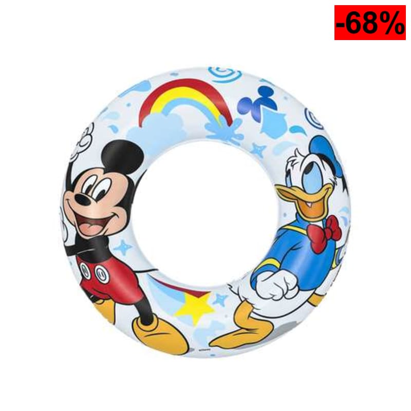BESTWAY-Flotador hinchable Mickey Junior 56 cm/22”, para niños de 3 a 6 años" - oferta Amazon