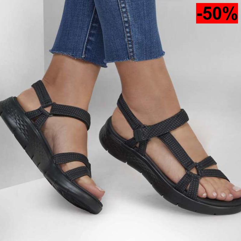 Skechers Sandalias Go Walk Flex color negro - oferta Amazon