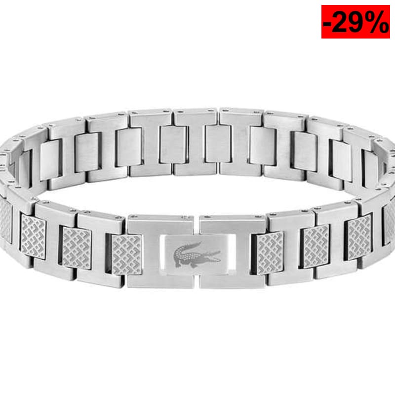 Lacoste Brazalete de eslabón para Hombre Colección METROPOLE Decorado con diseño petit piqué - oferta Amazon