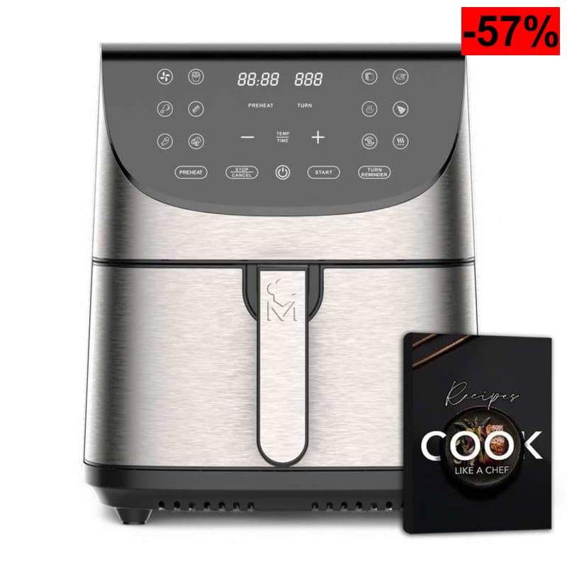 MasterPro ROCKET 700 - Freidora de Aire 1800W 7L - 12 Programas - Pantalla LED Táctil - Temperatura - oferta Amazon