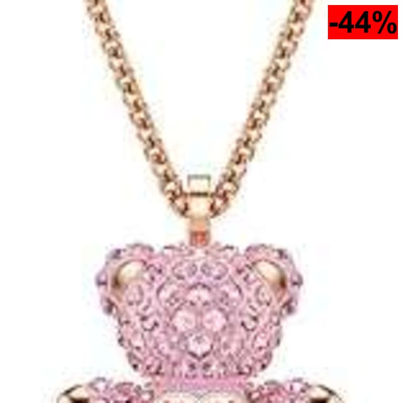 Swarovski Colgante Teddy, Oso, Rosa, Baño tono oro rosa - oferta Amazon