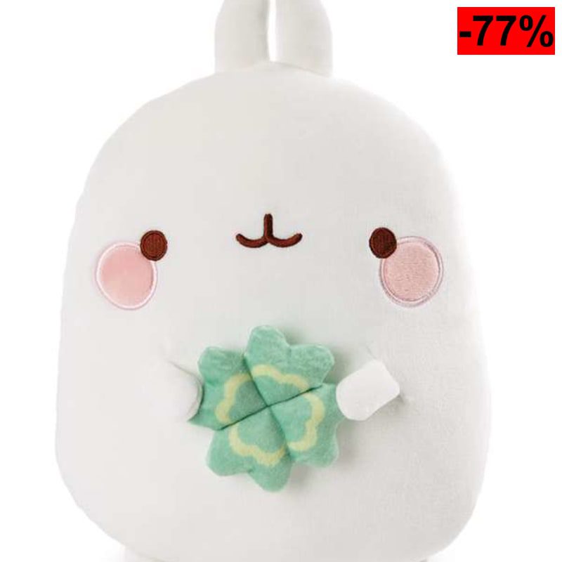 Cojín con Forma de Molang con Trébol (30x23 cm) - oferta Amazon
