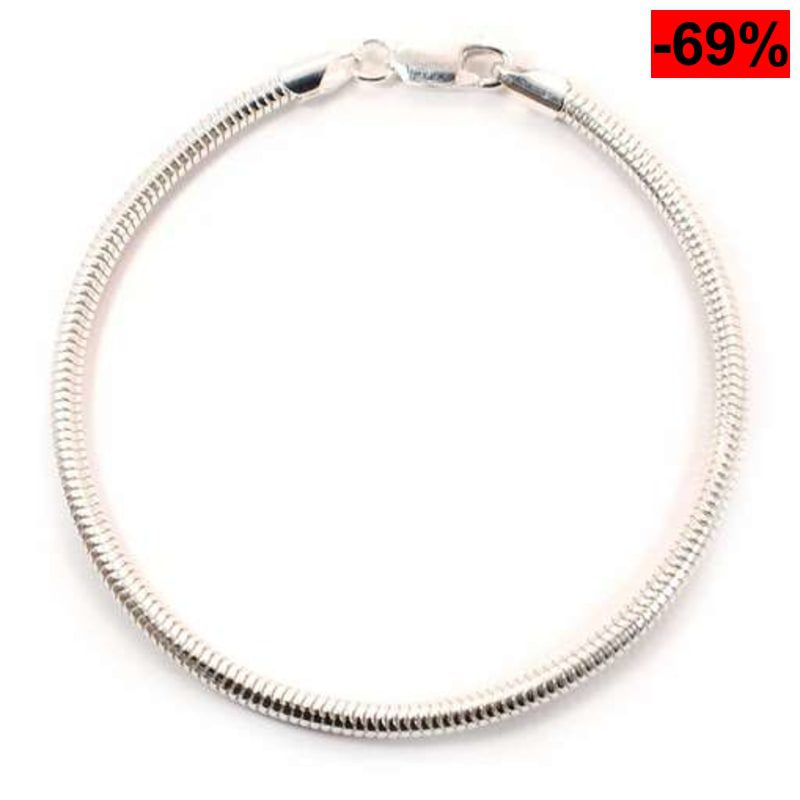 Pulsera plata compatible con abalorios Pandora, Swarovski, Chamilia, Biagi, etc. - oferta Amazon