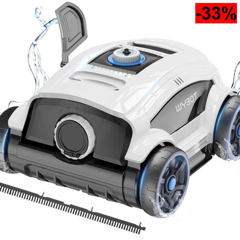 WYBOT Robot Piscina sin Cable, 130 Minutos, 100㎡, 2 Motores - oferta Amazon