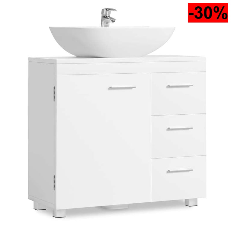 VASAGLE Mueble Bajo Lavabo, Armario de Baño, 3 Cajones, 2 Compartimentos - oferta Amazon