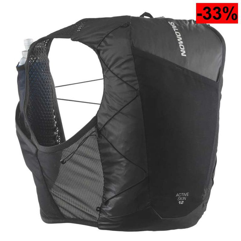 Salomon Active Skin 12 Set: Chaleco de Hidratación para Trail Running con Bolsillos de Pecho y SensiFit - oferta Amazon