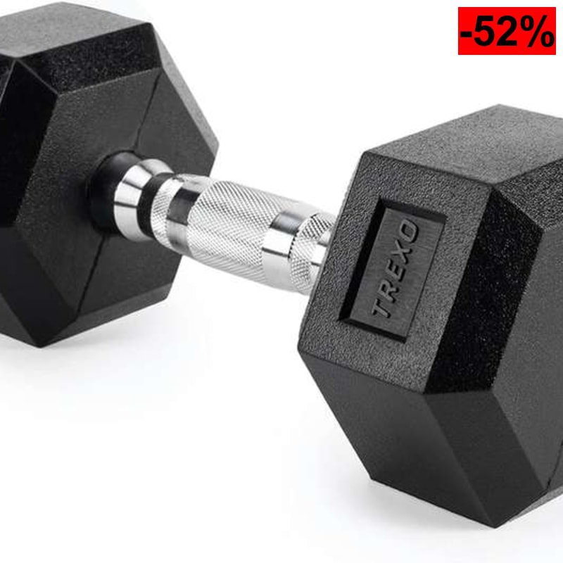 REXO Mancuerna Hexagonal de Hierro Fundido (5 kg) - oferta Amazon
