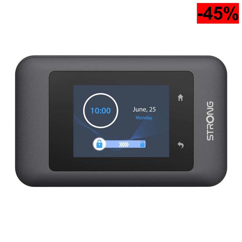 Strong 4G+ AIRSPOT 520 Router WiFi Portátil con SIM, Pantalla a Color, 4G+ LTE CAT6 300 Mbps en Descarga WiFi AC900Mbps, Hotspot recargable - oferta Amazon