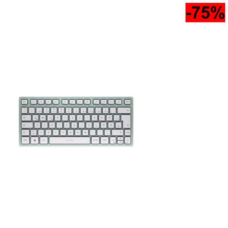 CHERRY KW 7100 MINI BT, Teclado Compacto Multidispositivo con 3 Canales Bluetooth, Distribución de Teclado Alemán (QWERTZ), Diseño Plano.. - oferta Amazon