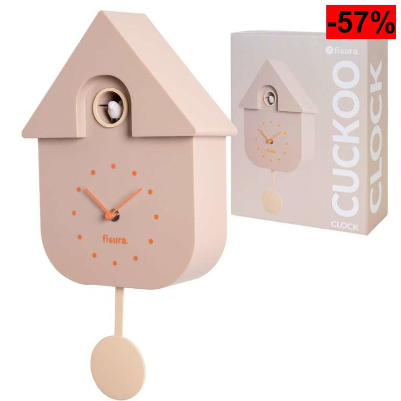 Reloj de Cuco Beige y Naranja - oferta Amazon