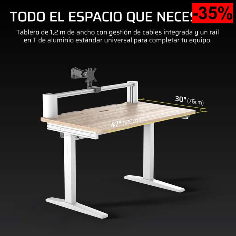 Corsair Escritorio Electrico de Pie para Juegos de Oficina con Brazo para Monitor - oferta Amazon