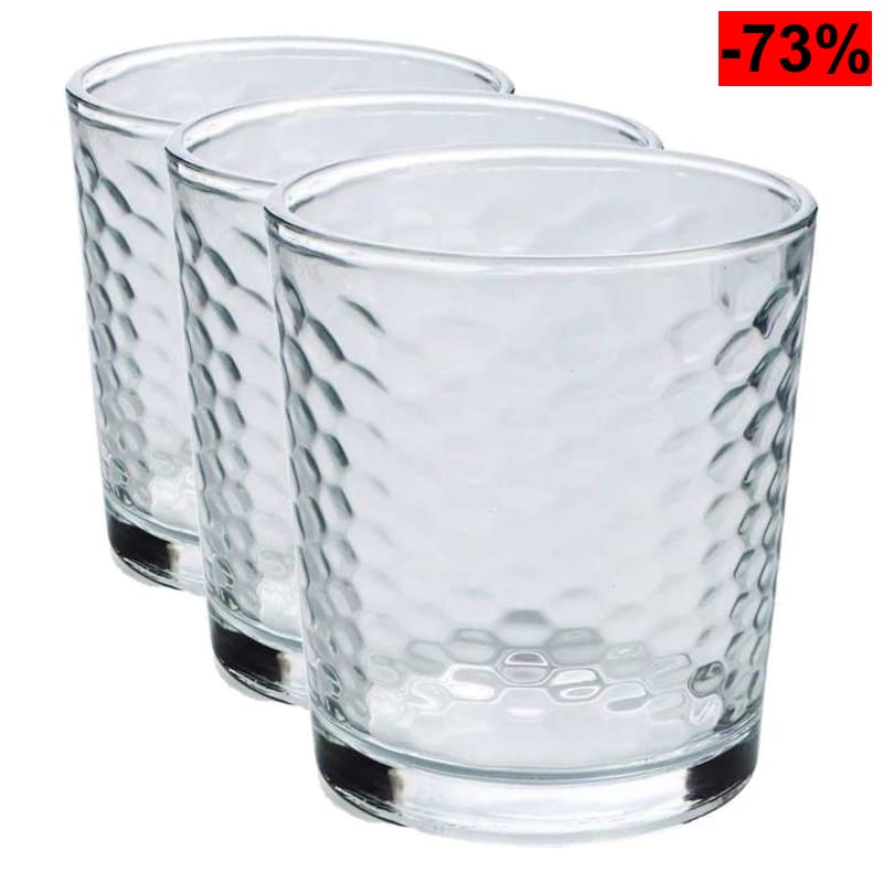 Set 6 vasos forma baja 26cl, Aptos para lavavajillas, vidrio - oferta Amazon