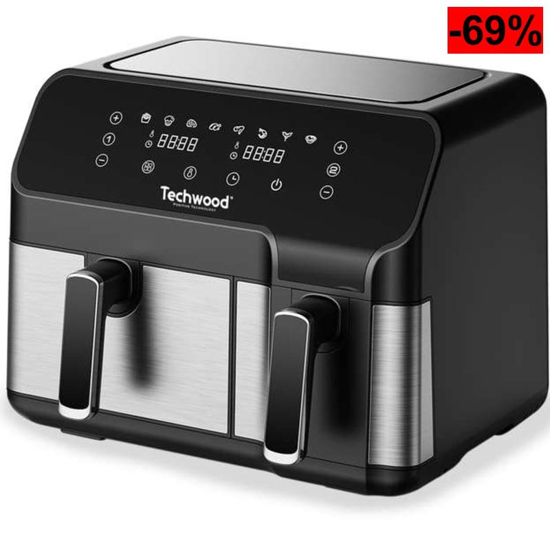 Freidora dúo sin aceite TFR-986D TECHWOOD - oferta Amazon