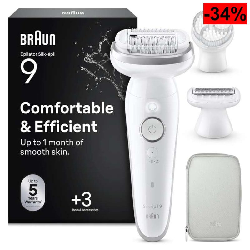 Braun Silk·épil 9 Depiladora Eléctrica para Mujer - oferta Amazon