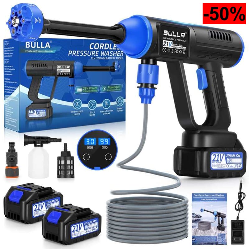 Hidrolimpiadora portátil con dos baterías - oferta Amazon