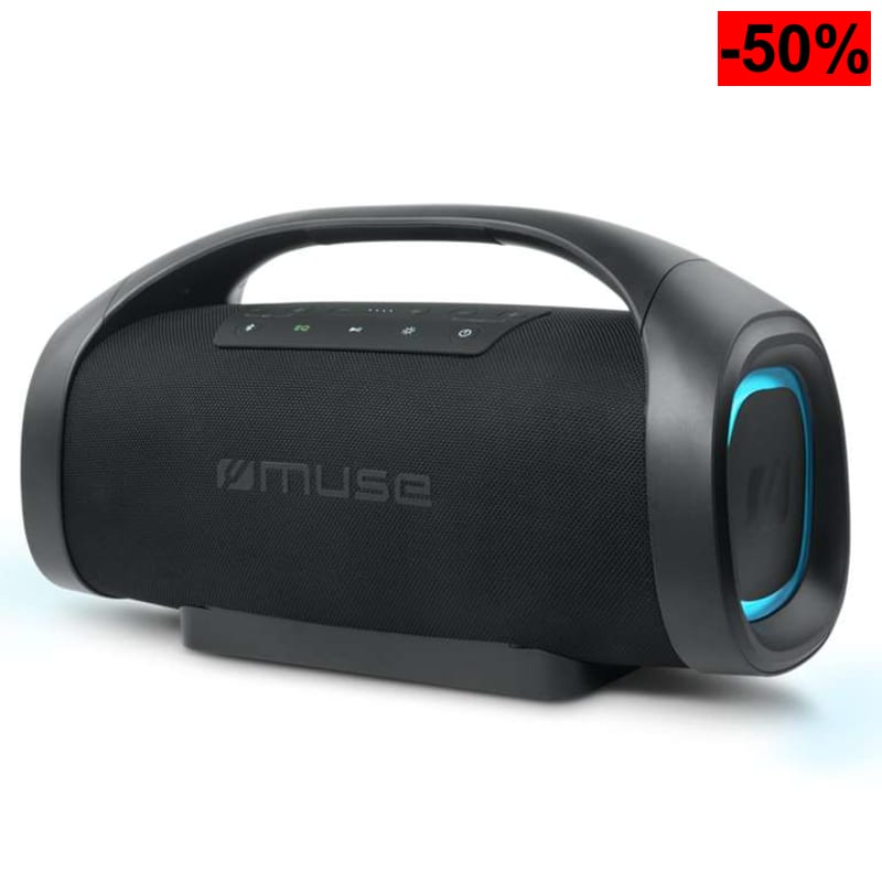 MUSE M-980 BT. Altavoz Bluetooth portatil con 300W de Salida. Par estéreo IPX6. Ajute de Graves y - oferta Amazon