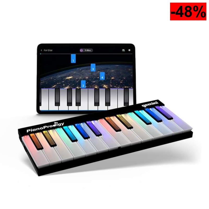 Gemini Sound PianoProdigy Teclado MIDI inalámbrico iluminado de 24 teclas GPP-101 - oferta Amazon