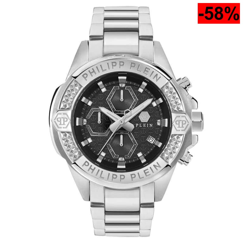 Philipp Plein Reloj analógico de Cuarzo Acero Inoxidable - oferta Amazon