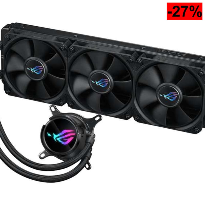 Refrigeración Líquida AiO ASUS ROG STRIX LC III 360 (Bomba Asetek Gen7 v2, ventiladores premium ROG ARGB y pantalla) - oferta Amazon