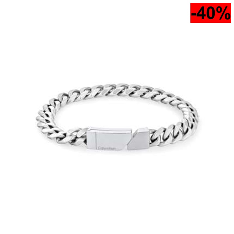 Calvin Klein Pulsera de Cadena para Hombre Colección ELECTRIC de Acero Inoxidable - 35100006 - oferta Amazon