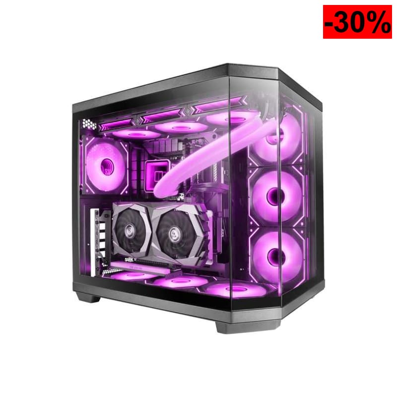 Caja Mars Gaming MC-3TCORE, ATX, Triple Ventana Cristal Templado Extraíble - oferta Amazon