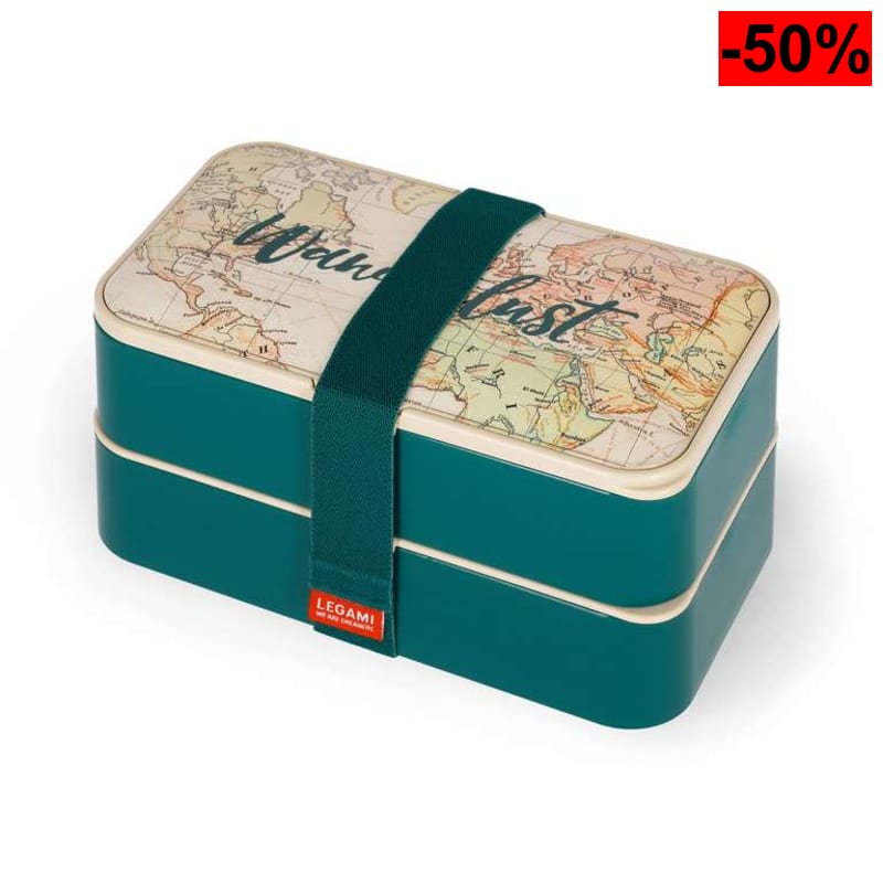 Legami - Fiambrera para el Almuerzo, con 3 Cubiertos Incluidos, Capacidad 1200 ml, a Prueba de Fugas, Apta para Microondas y Lavavajillas - oferta Amazon