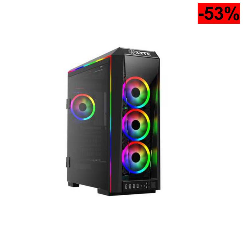 GAMDIAS E-ATX Torre PC 3 Ventiladores ARGB Panel Lateral de Vidrio Templado - oferta Amazon