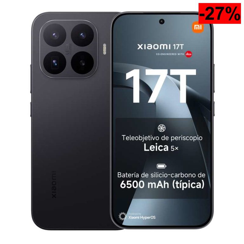 XIAOMI 17T Smartphone de 12+256GB Negro Teleobjetivo Leica 5X - oferta Amazon