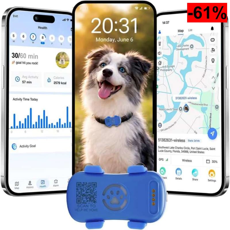 Collar GPS Perros Seguimiento satelital en Vivo 4G - oferta Amazon