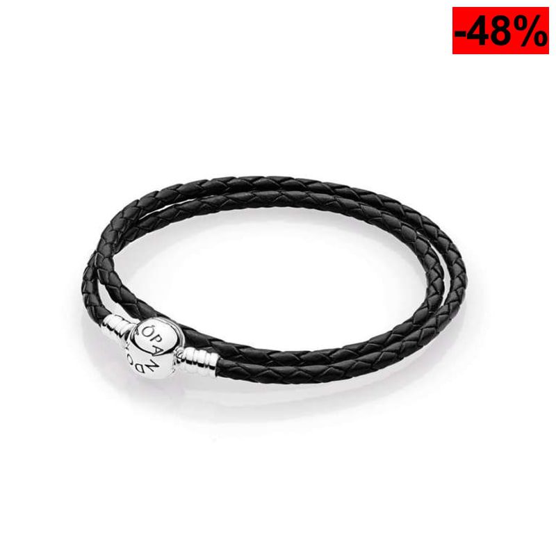 Pulsera PANDORA Piel y Plata - oferta Amazon