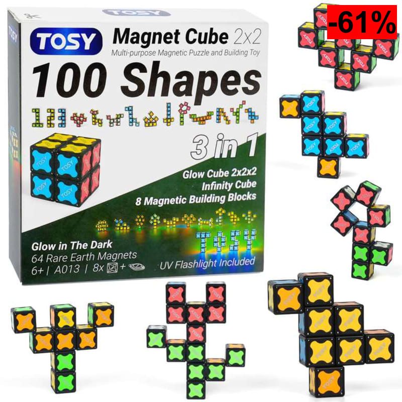 TOSY Magnet Cube 2x2 - 8 Bloques, Juguete 2 en 1: Rompecabezas magnético y Cubo Infinito - oferta Amazon