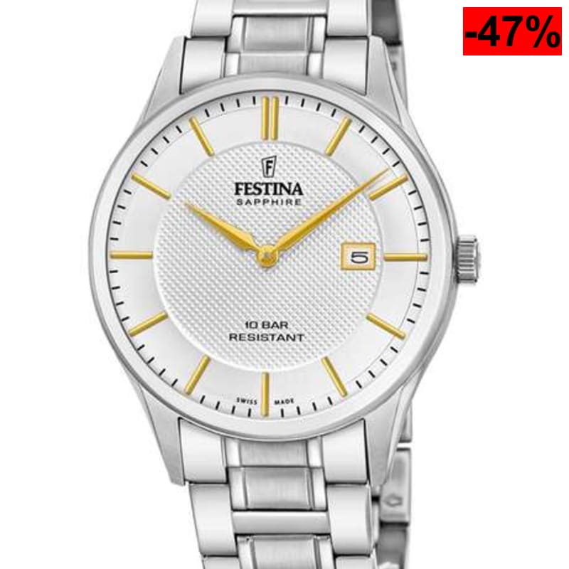 Reloj Acero Inoxidable FESTINA Swiss Made - oferta Amazon