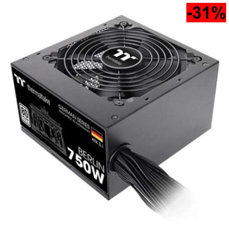 Thermaltake Berlin 750W Power Supply | ATX 3.1 | 12V-2 * 6 Pin | 80Plus White Certified | Low-Noise Operation | German Series - oferta Amazon