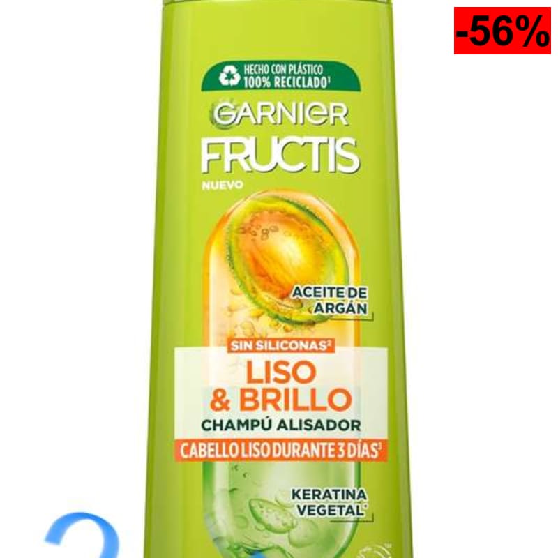 3 x Garnier Fructis Champú por Hidraliso de Fructis - 360 ml. (1,87€ cada uno) - oferta Amazon
