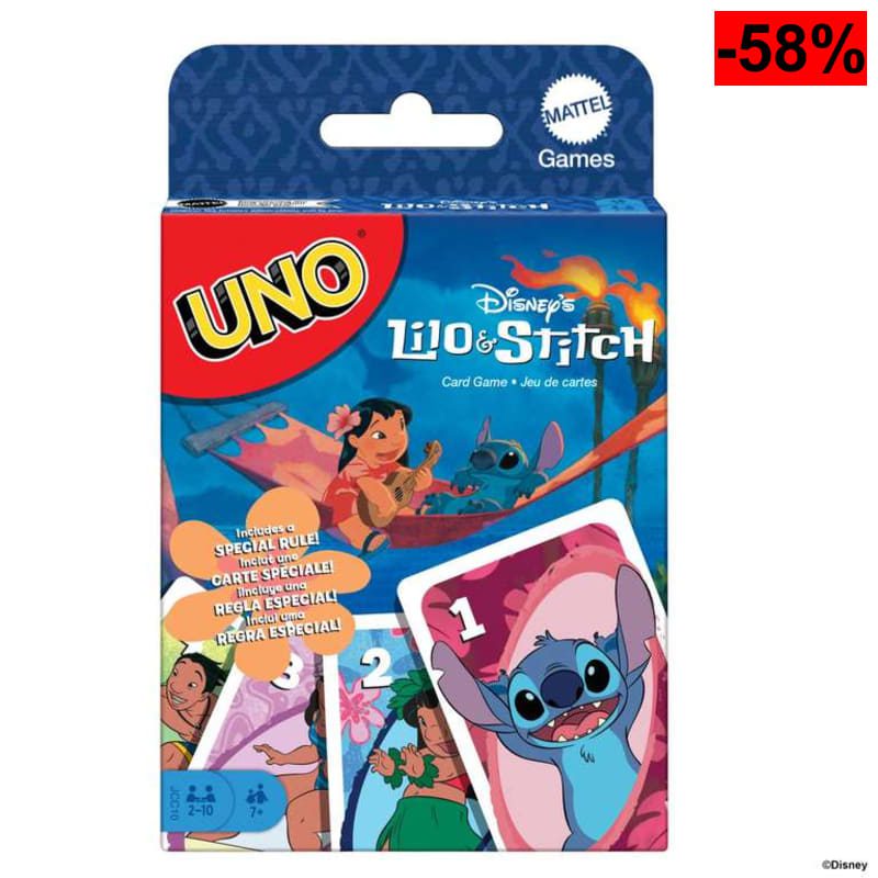 Juego de Cartas UNO Disney Lilo & Stitch,inspirado en los personajes de la pelicula, juego de mesa familiar. - oferta Amazon