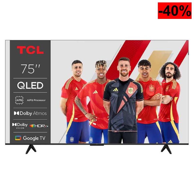 TV TCL 75" QLED 75P7K - 4K Ultra HD, Google TV - oferta Amazon