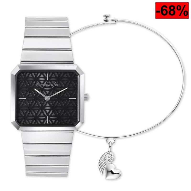 Reloj Acero Inoxidable + Pulsera de Plata - oferta Amazon